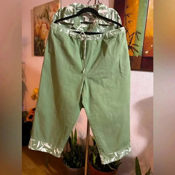 Orvis white green pants suits size 16 - Picture 9 of 11
